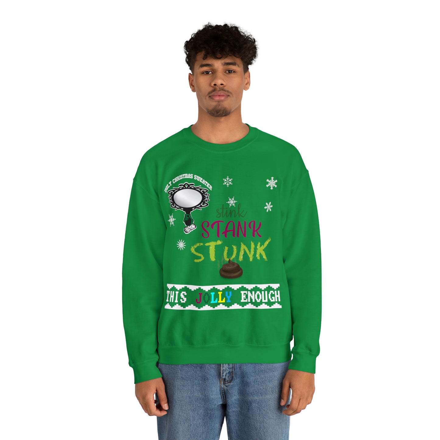 Funny Ugly Christmas Sweater Stink Stank Stunk Unisex