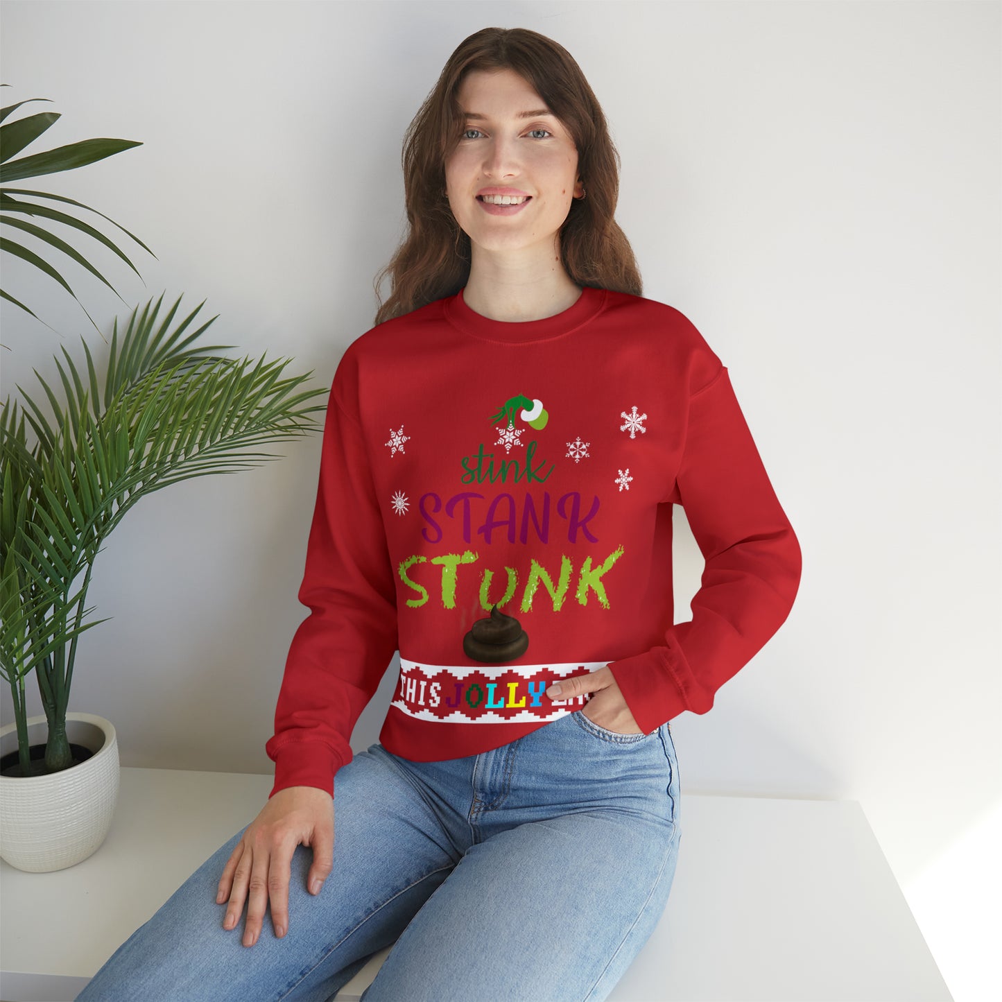 Funny Ugly Christmas Sweater Grumpy Christmas Tree Unisex