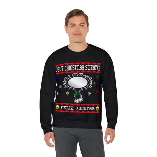 Funny Ugly Christmas Sweater Ugly Faux Reflection Unisex