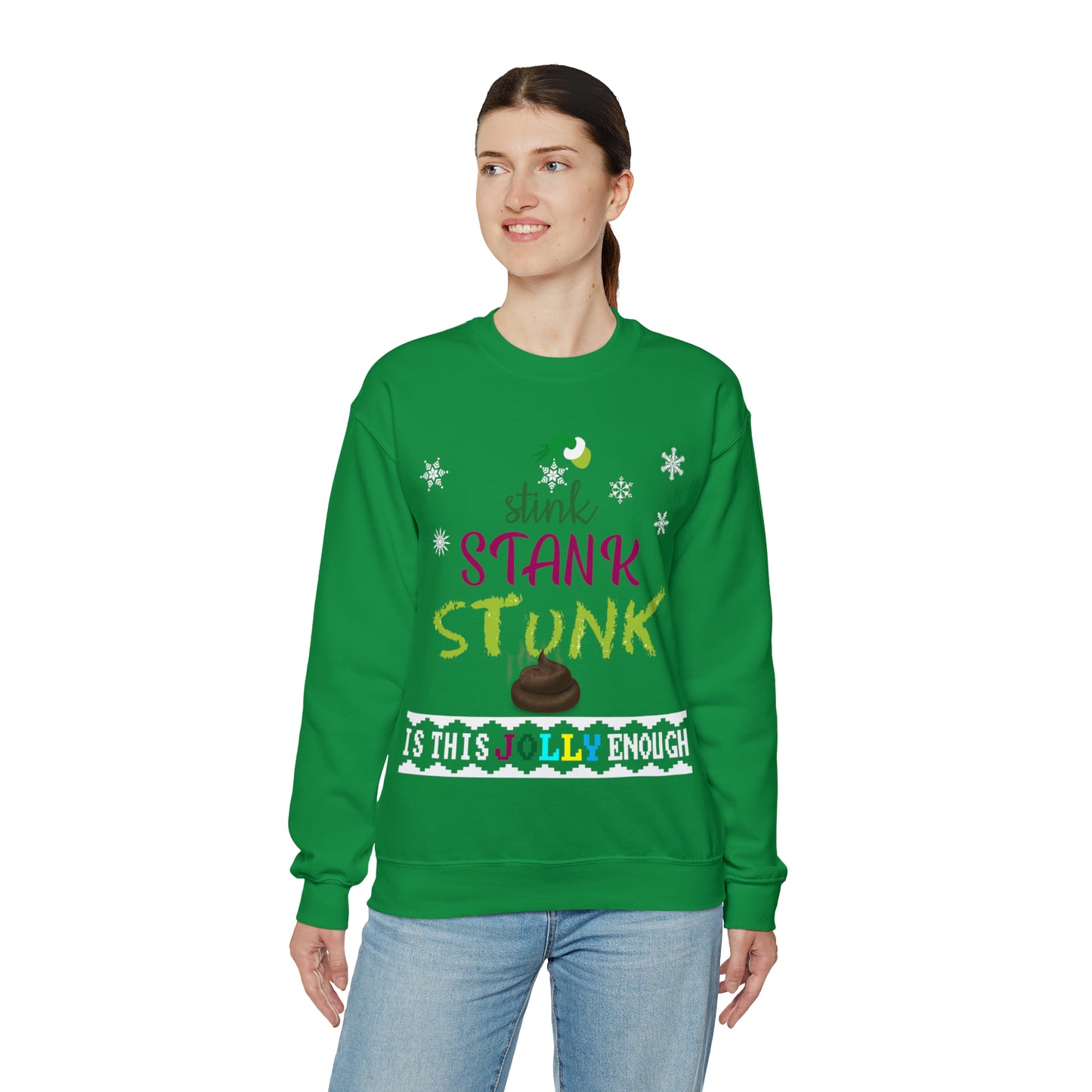 Funny Ugly Christmas Sweater Stink Stank Stunk Christmas Tree Unisex