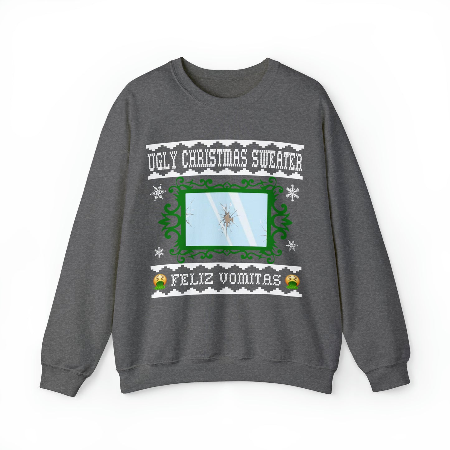 Funny Ugly Christmas Sweater Cracked Mirror Unisex