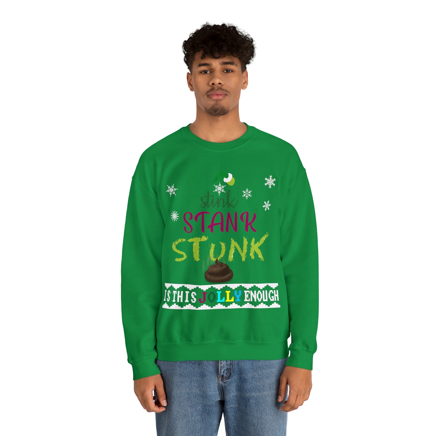 Funny Ugly Christmas Sweater Stink Stank Stunk Christmas Tree Unisex