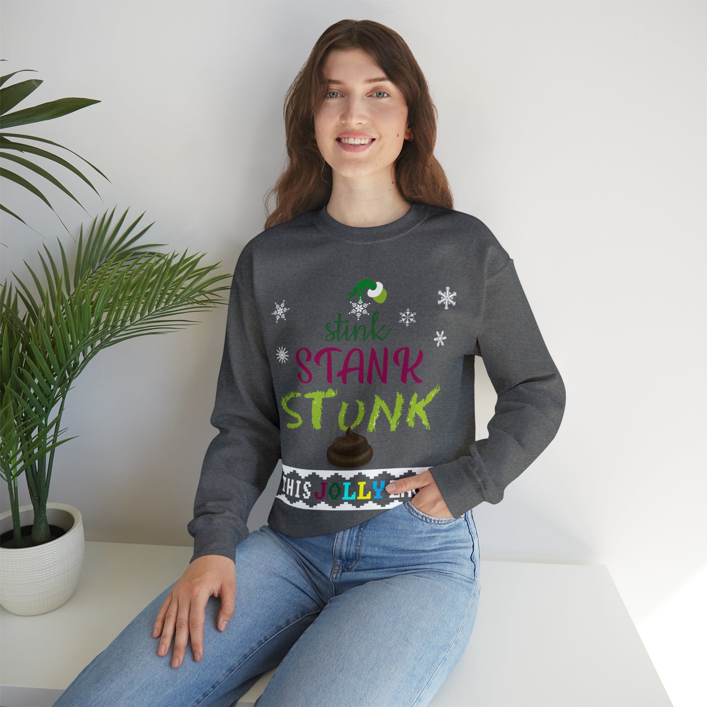 Funny Ugly Christmas Sweater Grumpy Christmas Tree Unisex