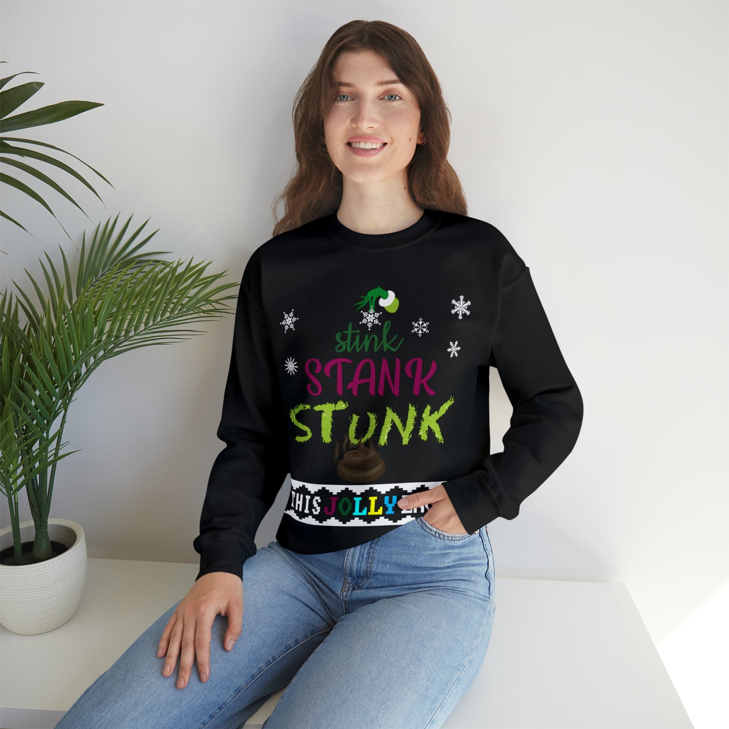 Funny Ugly Christmas Sweater Grumpy Christmas Tree Unisex