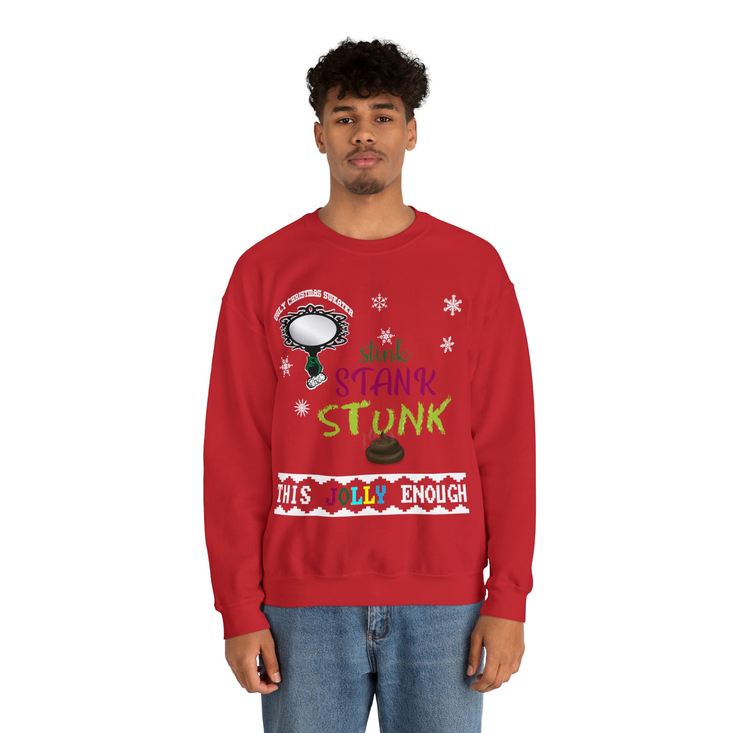 Funny Ugly Christmas Sweater Stink Stank Stunk Unisex