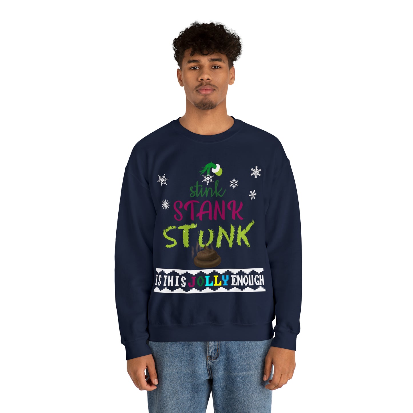 Funny Ugly Christmas Sweater Stink Stank Stunk Christmas Tree Unisex