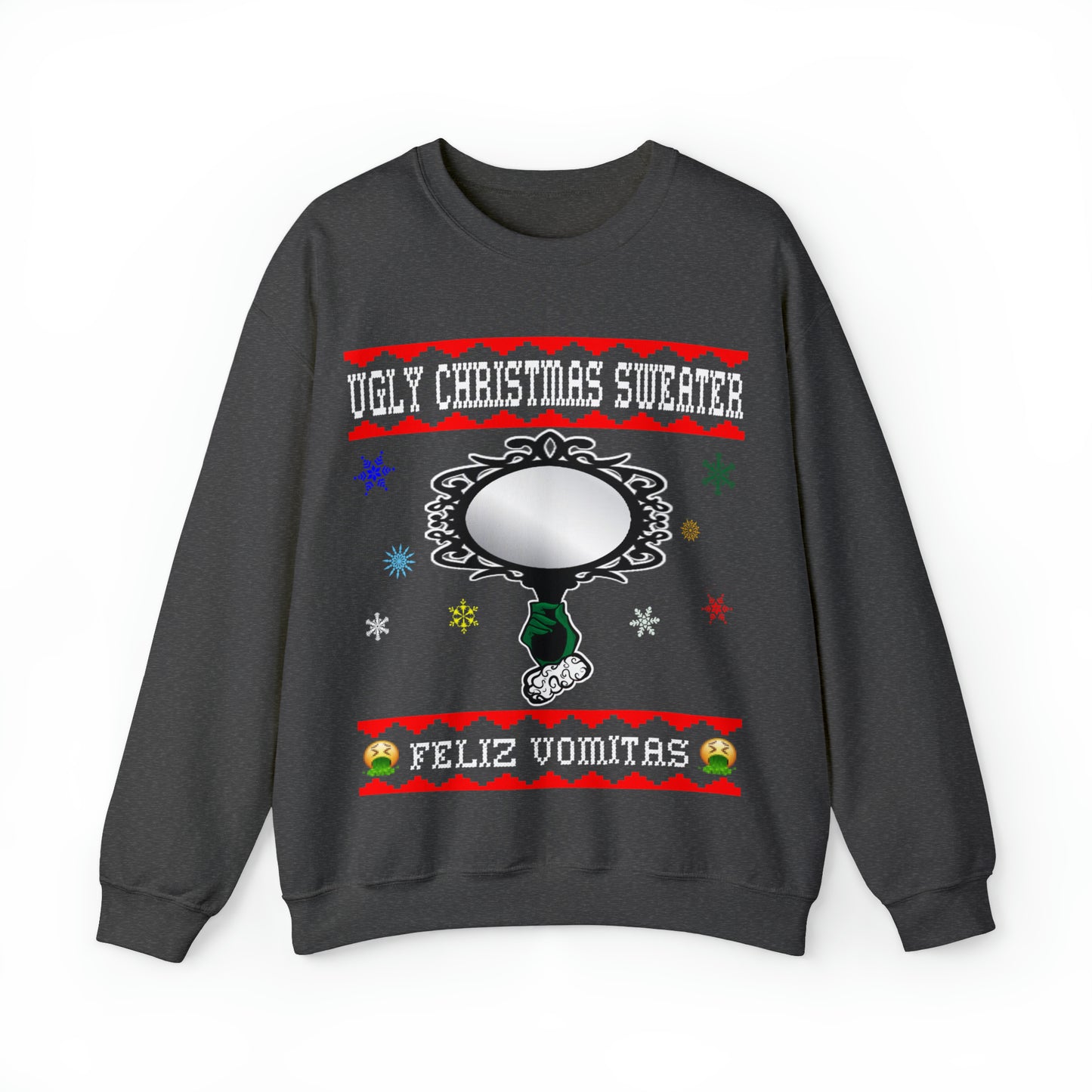 Funny Ugly Christmas Sweater Ugly Faux Reflection Unisex