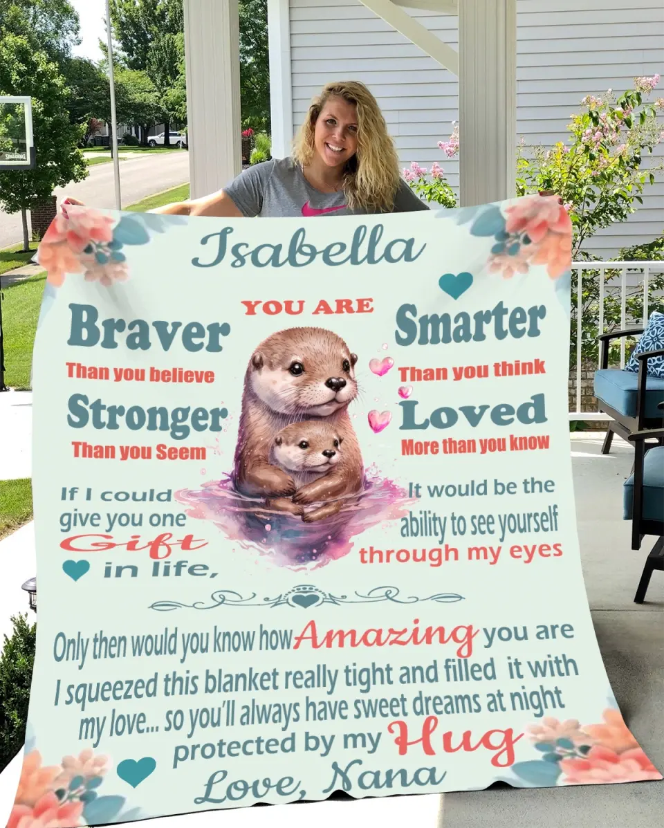 Gift For Daughter Or Granddaughter Personalized 50x60 Fleece Blanket Gift