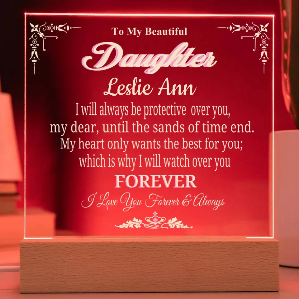 DAUGHTER GIFT ACRYLIC NIGHTLIGHT PERSONALIZED