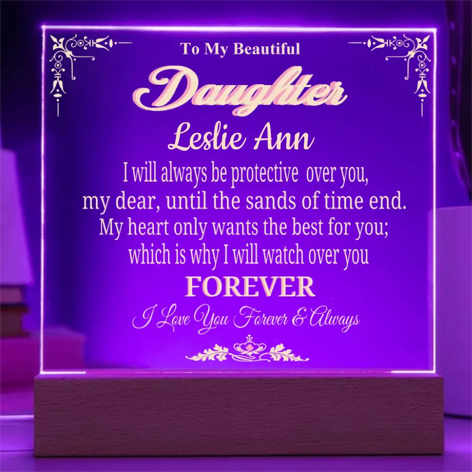 DAUGHTER GIFT ACRYLIC NIGHTLIGHT PERSONALIZED