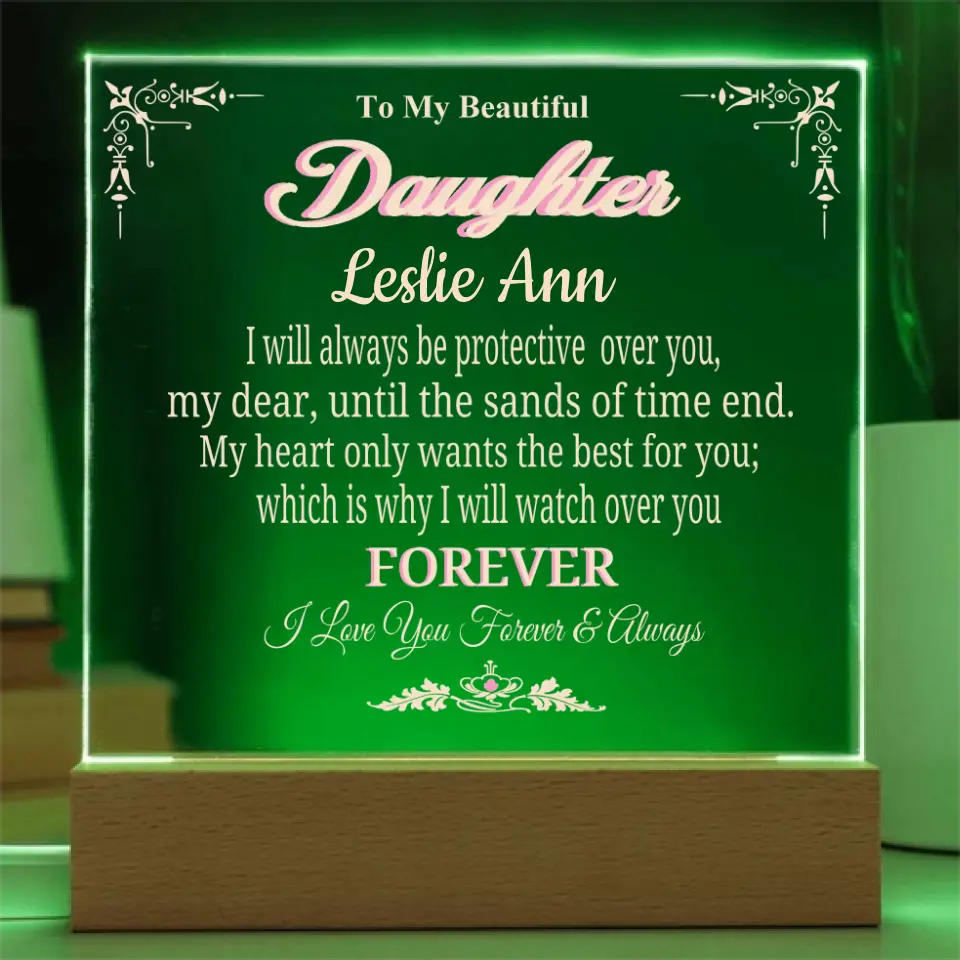 DAUGHTER GIFT ACRYLIC NIGHTLIGHT PERSONALIZED