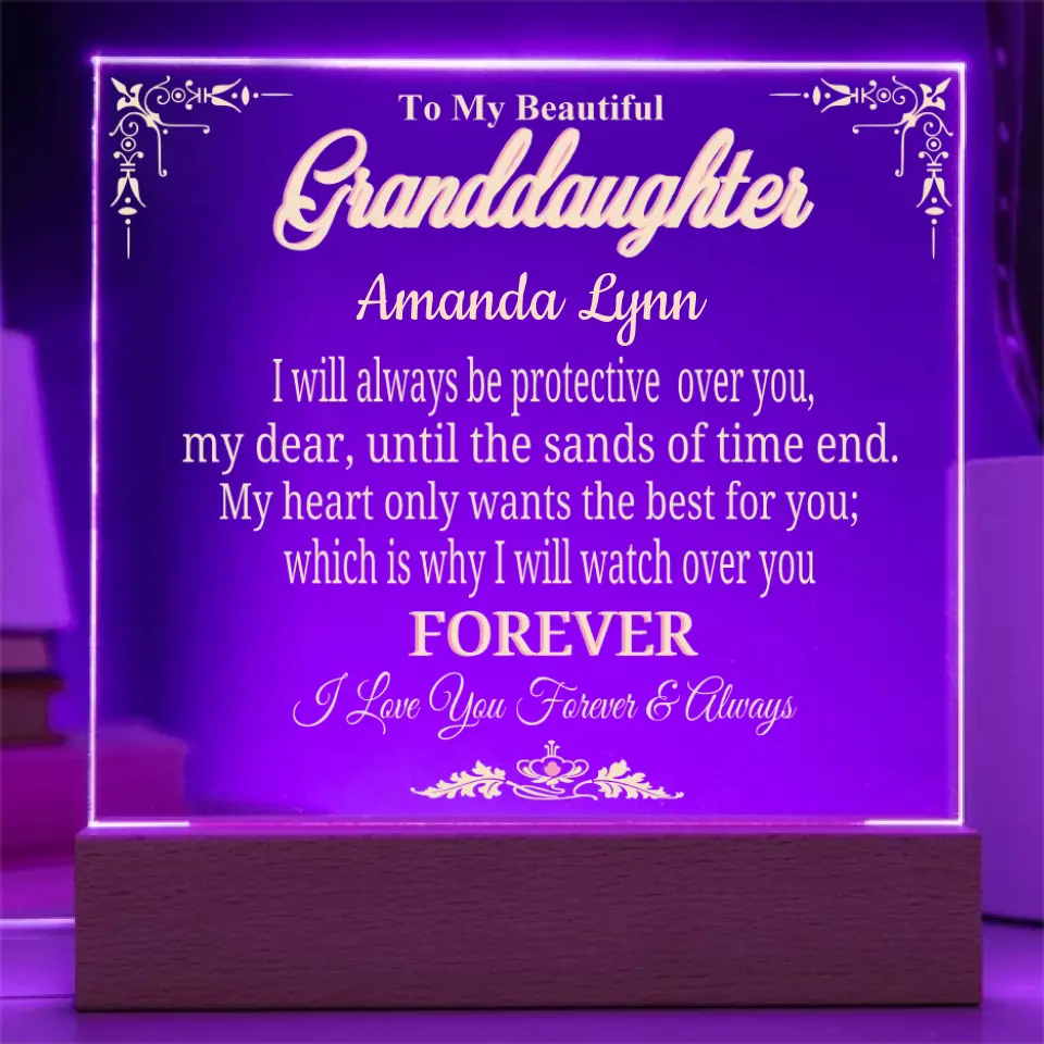 GRANDDAUGHTER GIFT ACRYLIC NIGHTLIGHT PERSONALIZED