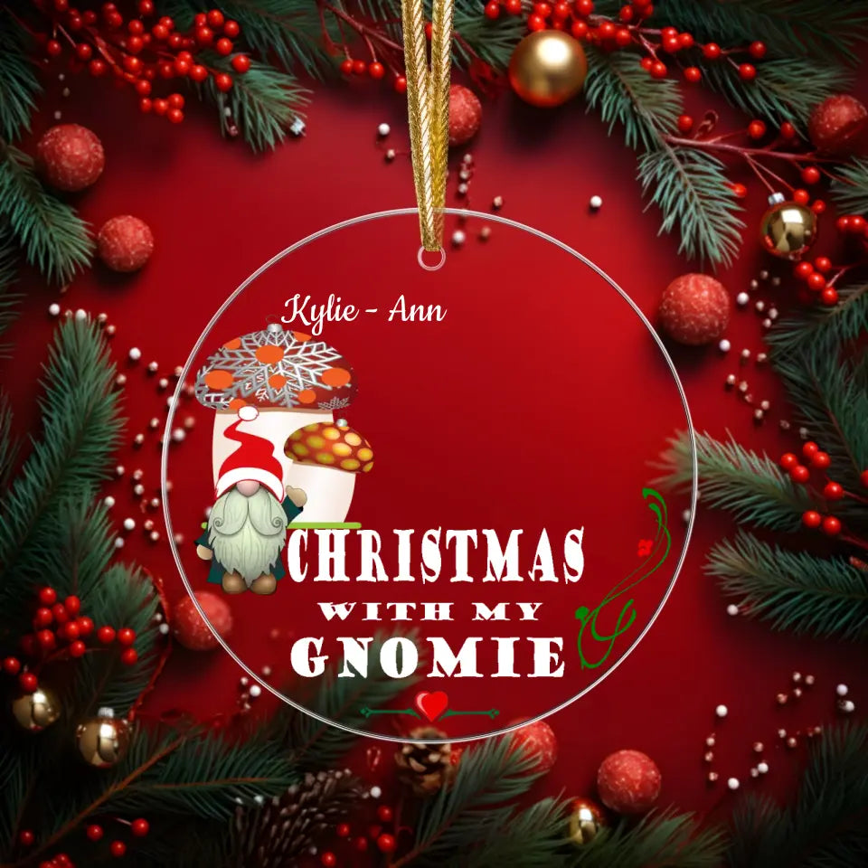 Christmas Ornament Personalized Gnomie Christmas Tree Ornament