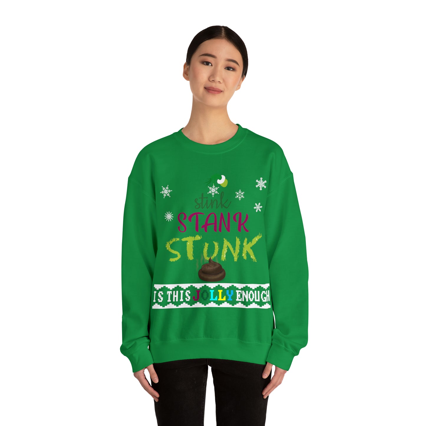 Funny Ugly Christmas Sweater Stink Stank Stunk Christmas Tree Unisex