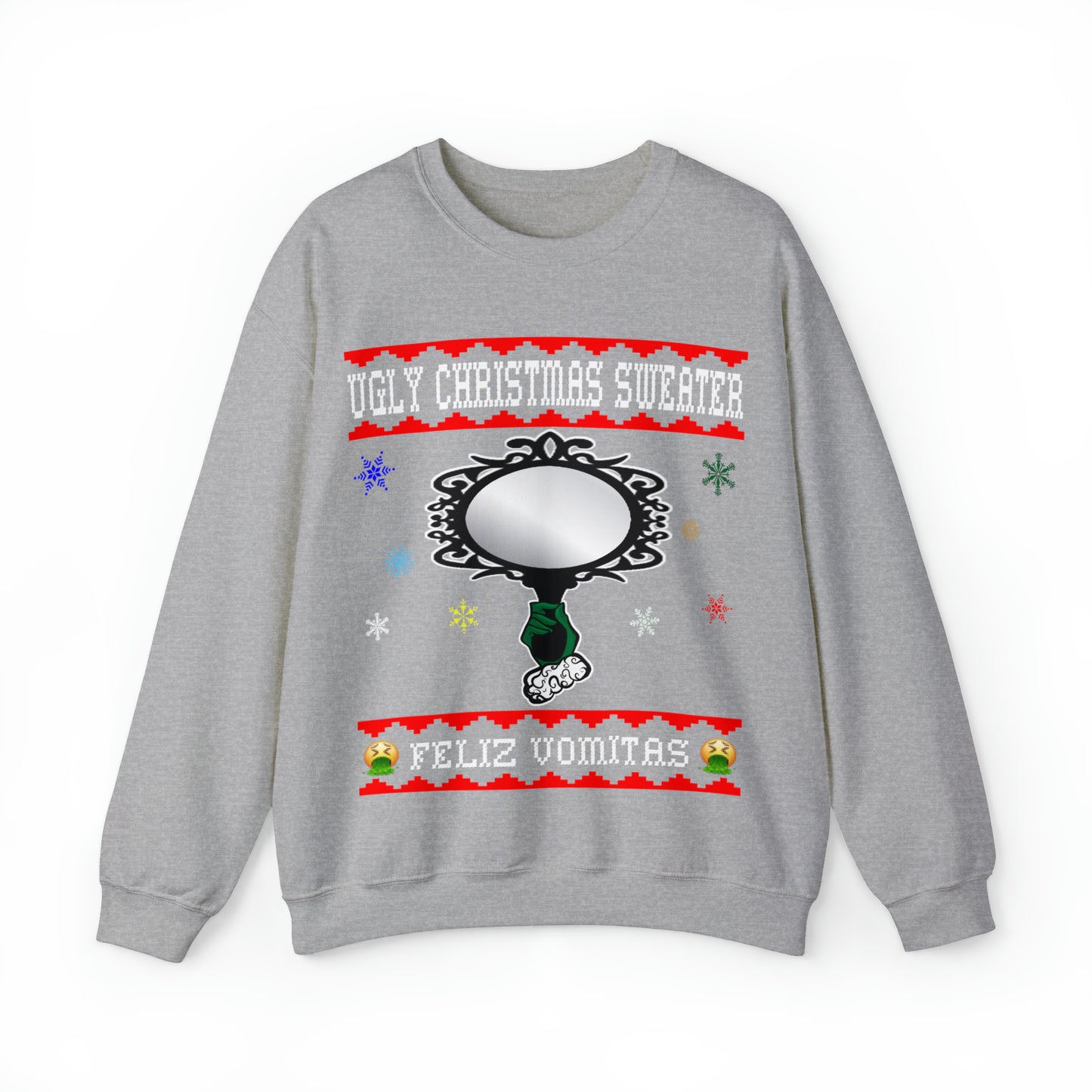 Funny Ugly Christmas Sweater Ugly Faux Reflection Unisex