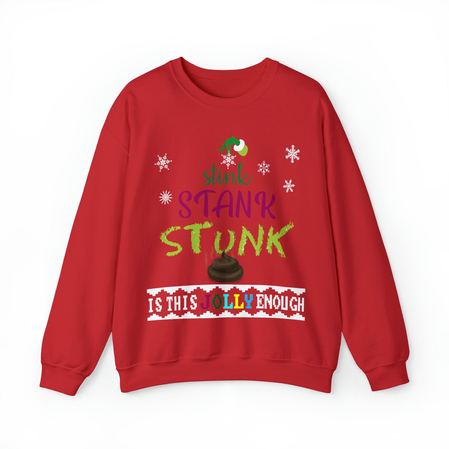 Funny Ugly Christmas Sweater Stink Stank Stunk Christmas Tree Unisex