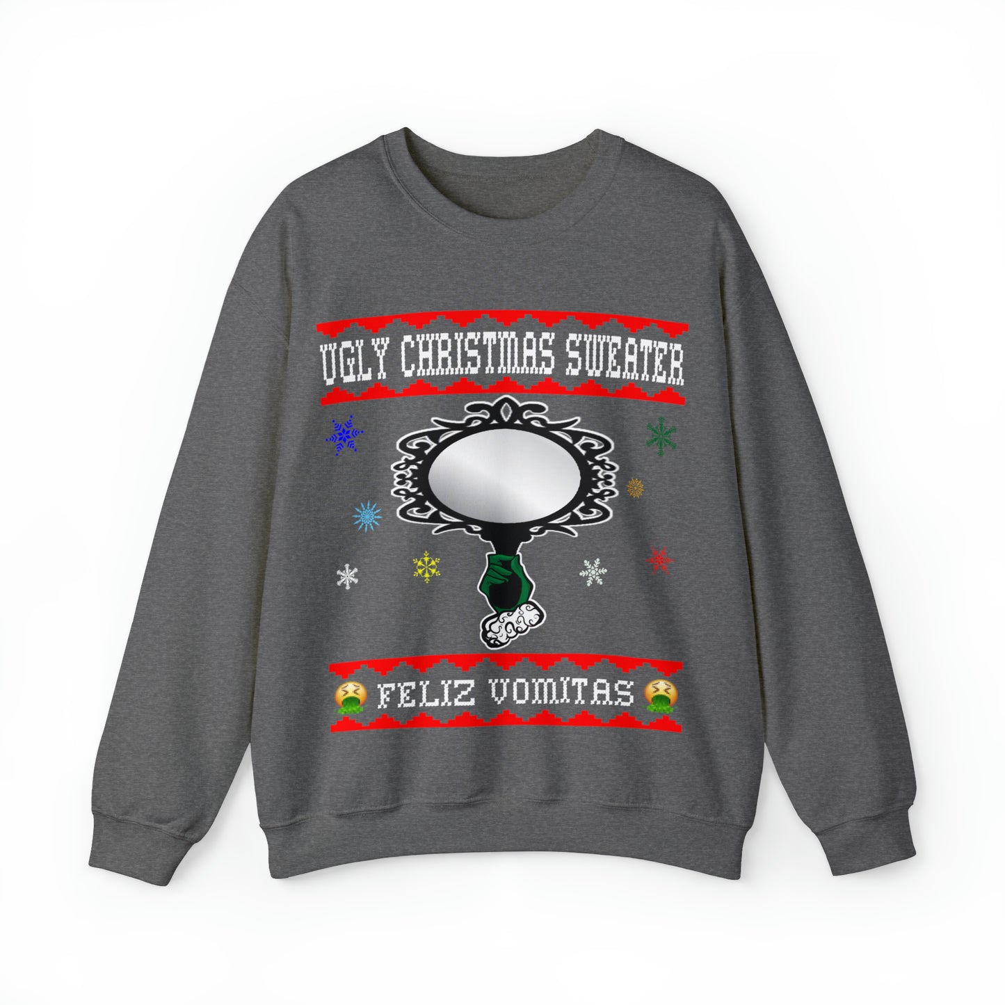 Funny Ugly Christmas Sweater Ugly Faux Reflection Unisex