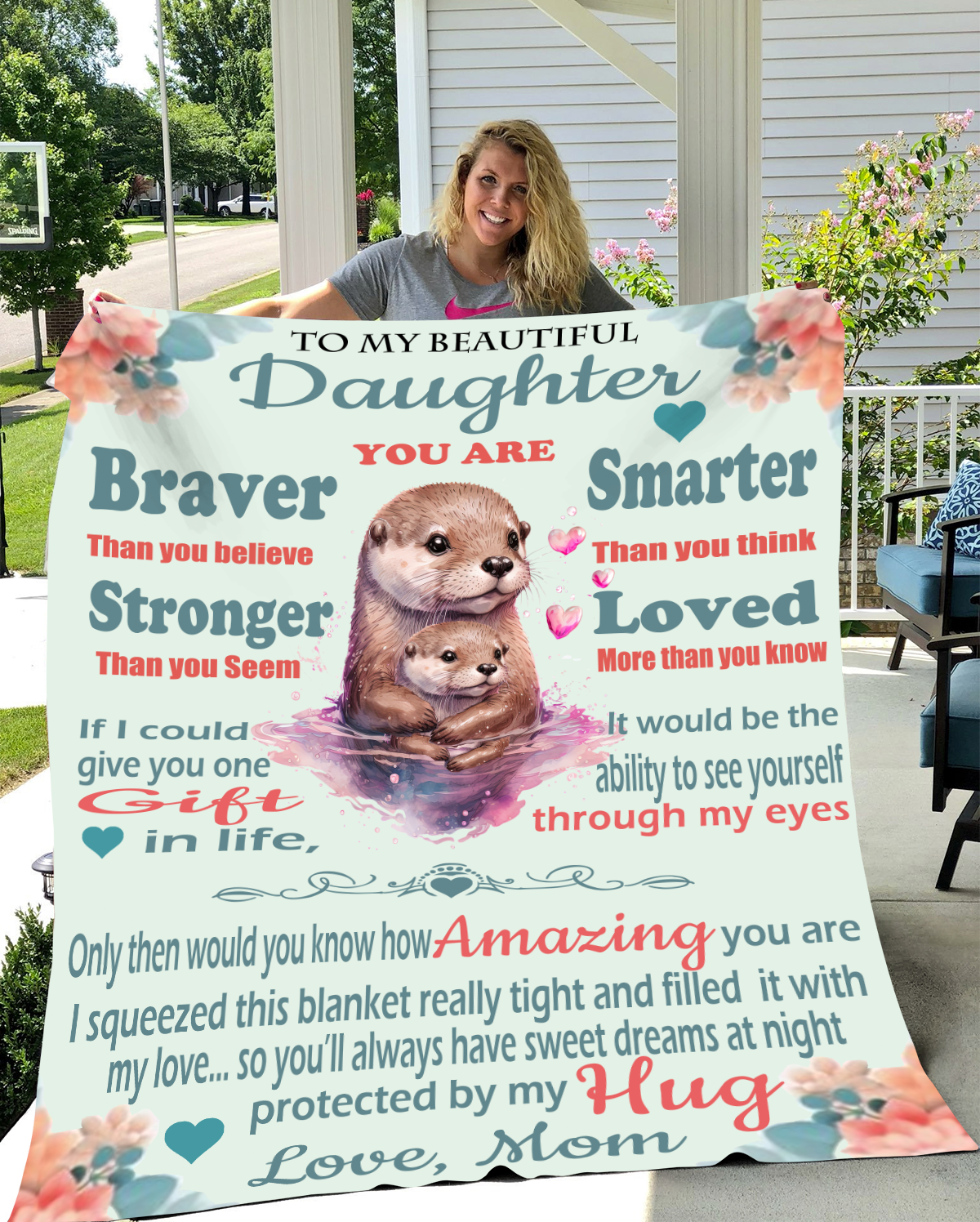 Gift For Daughter From Mom Otter Plush Fleece Blanket - 50x60