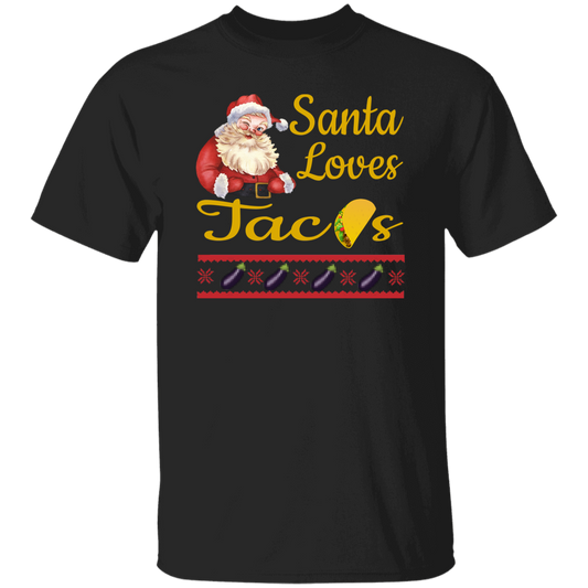 Ugly Naughty Christmas T-shirt Tacos Double Meaning