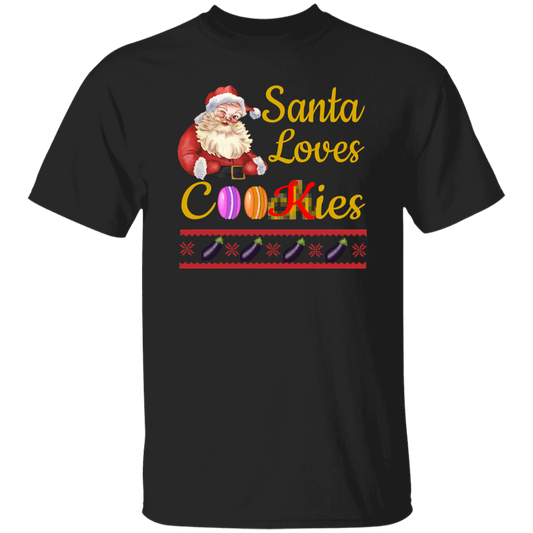 Ugly Naughty Christmas T-shirt Cookies Double Meaning