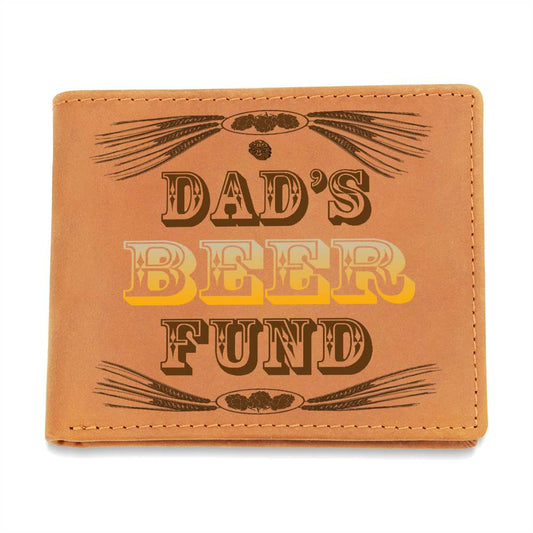 Funny Beer Gift For Dad Beer Drinker Leather Wallet Dad Gift