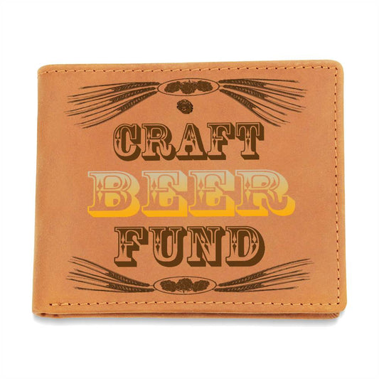 Funny Craft Beer Leather Wallet Gift For A Craft Beer Drinker