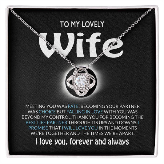 To My Lovely Wife - Best Life Partner - Forever Love Necklace