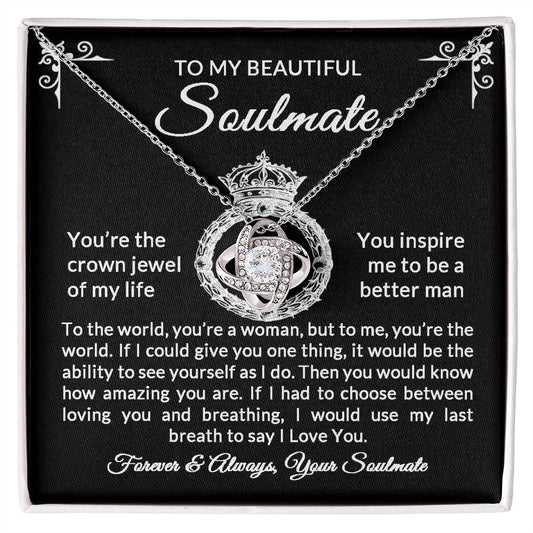 Gift For Soulmate Love Knot Necklace Devotion Gift