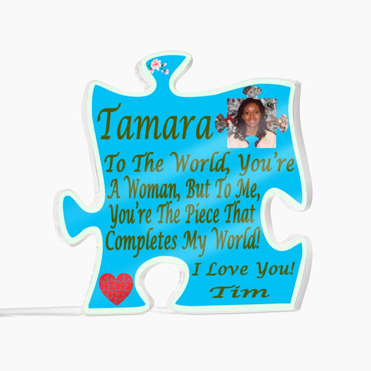 Gift For Soulmate Wife or Girlfriend Personalized Acrylic Puzzle Gift