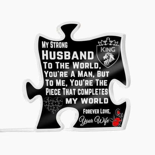 Gift For Husband From Wife Acrylic Puzzle Piece Plaque Soulmate Couples Gift