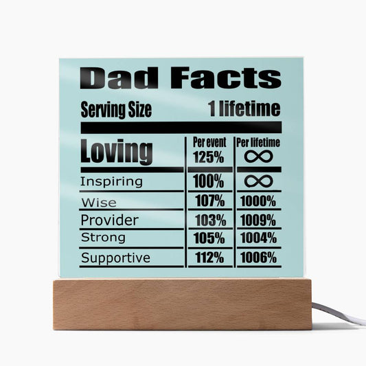 Awesome Dad Gift Character Facts Acrylic Recognition Plaque For Father