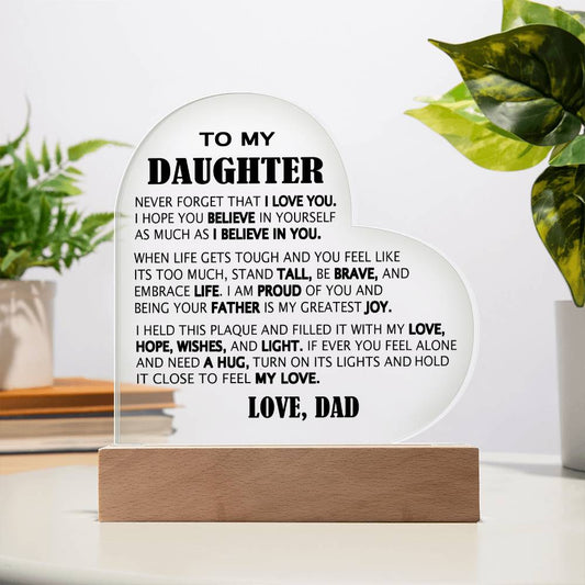 To My Daughter - Hold This Close To Feel My Love - Love, Dad