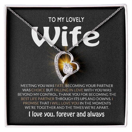 To My Lovely Wife - Best Life Partner - Forever Love Necklace